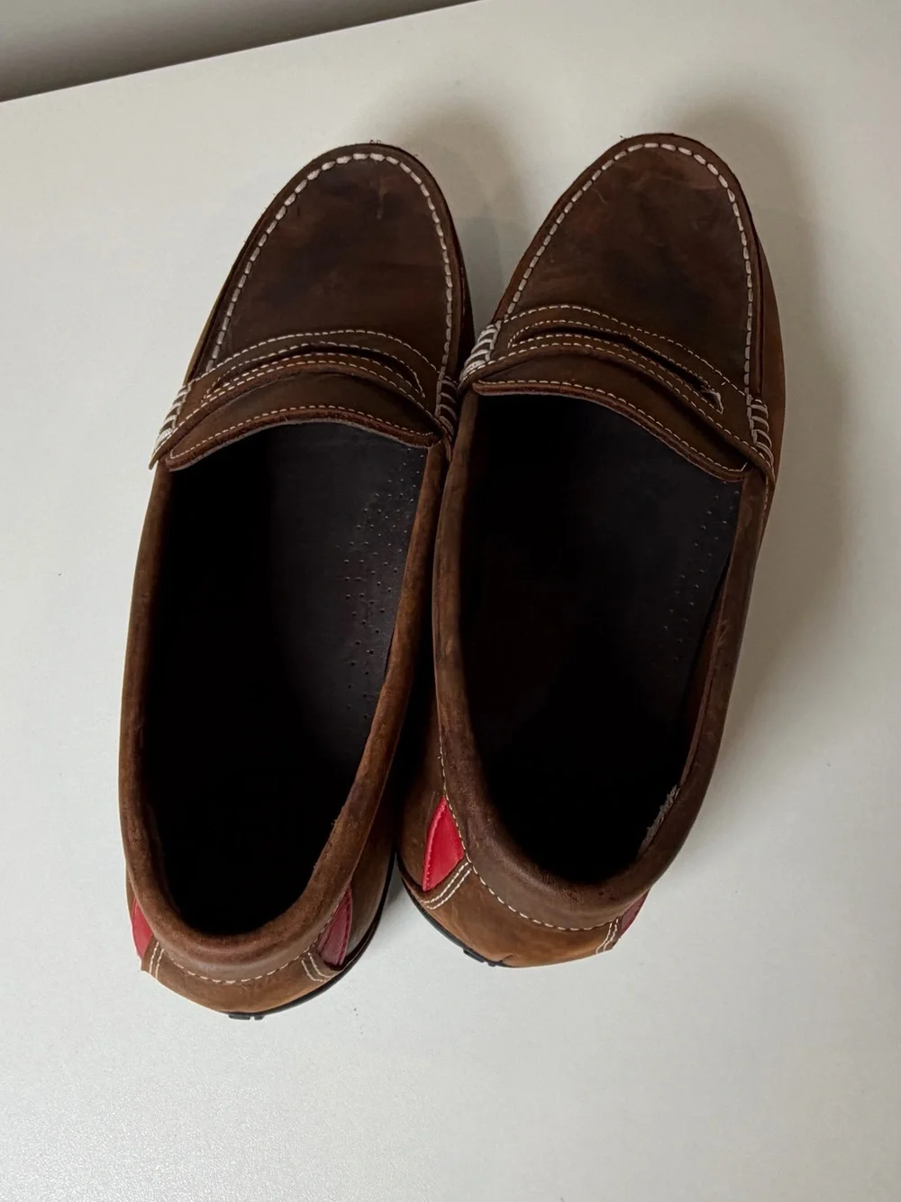 LIke New FootJoy Size 9 Brown Leather Slip-On Loafers Drivers Casual Leather